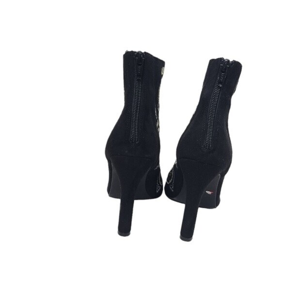 Carlos By Carlos Santana Peep Toe Floral Embroidered Heels 6.5 - Picture 7 of 13